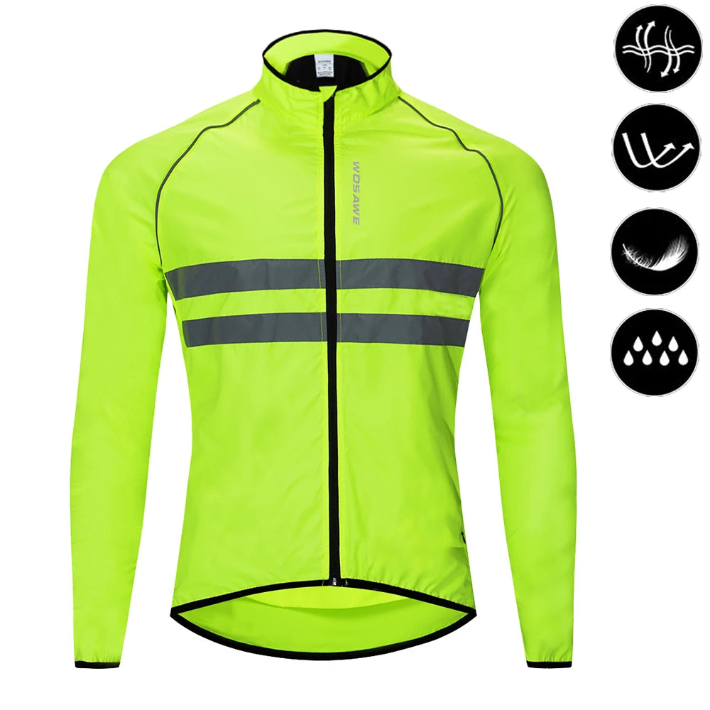 WOSAWE Men’s Packable Reflective Windproof Cycling Jacket